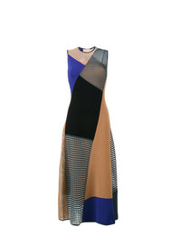 Vestito longuette patchwork multicolore di Roksanda