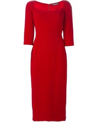 Vestito longuette rosso di Dolce & Gabbana