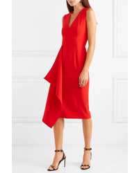Vestito longuette rosso di Alexander McQueen