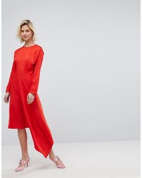 Vestito longuette rosso di Warehouse