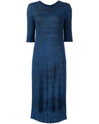 Vestito longuette stampato blu scuro di Raquel Allegra