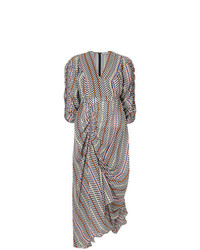Vestito longuette stampato multicolore di Preen by Thornton Bregazzi