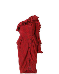Vestito longuette stampato rosso di Philosophy di Lorenzo Serafini