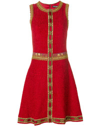Vestito ricamato rosso di Dolce & Gabbana