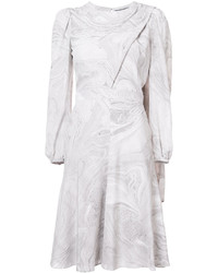 Vestito stampato bianco di Alexander McQueen