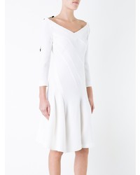 Vestito svasato bianco di Roland Mouret