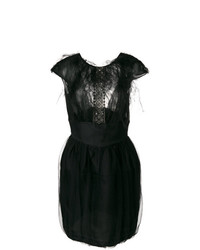 Vestito svasato decorato nero di Valentino Vintage