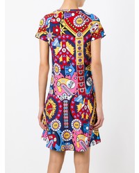 Vestito svasato stampato multicolore di Love Moschino
