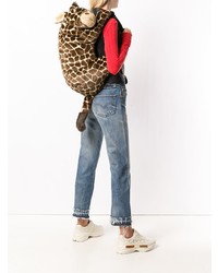Zaino di pelliccia leopardato marrone di Dolce & Gabbana