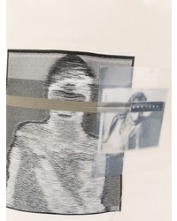 Zaino di tela stampato bianco di Rick Owens DRKSHDW
