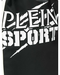 Zaino di tela stampato nero e bianco di Plein Sport