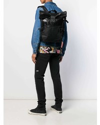 Zaino in pelle nero di Versace Jeans