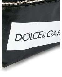 Zaino in pelle stampato nero di Dolce & Gabbana