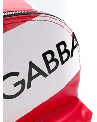 Zaino in pelle stampato rosso di Dolce & Gabbana