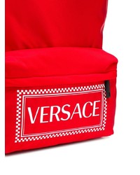 Zaino stampato rosso di Versace