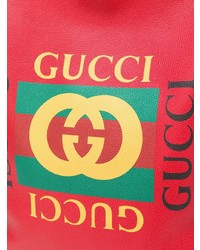 Zaino stampato rosso di Gucci