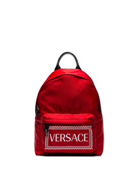 Zaino stampato rosso di Versace